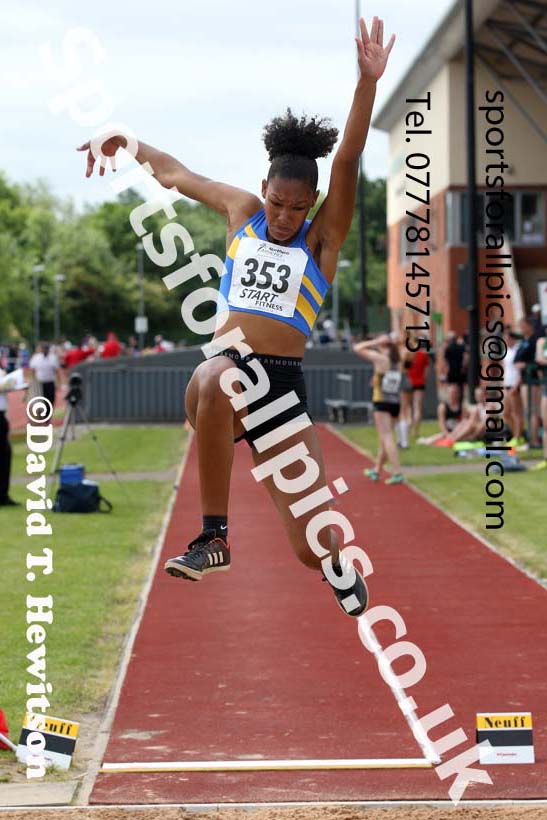 Womens under-20s long jump, 2021 Northern Senior and Under-20s Champs., Leigh. Photo: David T. Hewitson/Sports for All Pics